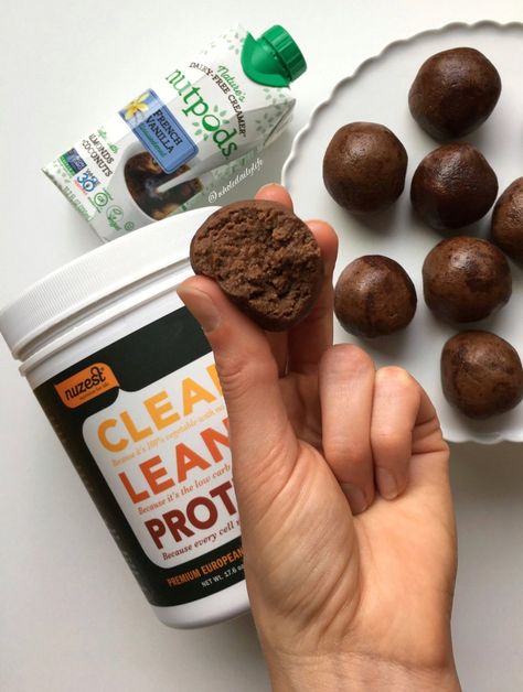 Brownie Batter Protein Balls + December Promo Code! — Whole Daily Life December Promo, Brownie Batter Dip, Protein Balls Recipes, Protein Recipe, Delicious Brownies, Vegan Protein Powder, Protein Balls, Healthy Peanut Butter, Brownie Batter