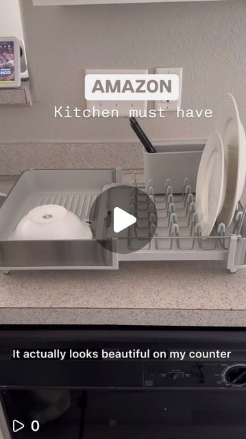 Adriana Lawler on Instagram: "COMMENT FOR LINKS! or shop my link
in bio!

I’ve NEVER wanted to have a dish drying rack on my counter before now! This is the prettiest dish rack EVER! And I love how it expands for maximum drying space for everything, and it drains directly into your sink! Then it collapses back to take up minimal space when not in use! Love it!!

#amazonhome #amazonfinds #homehacks #kitchenessentials" Kitchen Sink Drying Rack, Sink Drying Rack, Amazon Kitchen Must Haves, Dish Drying Rack, Dish Rack, Minimal Space, Dish Rack Drying, Dish Racks, Amazon Home