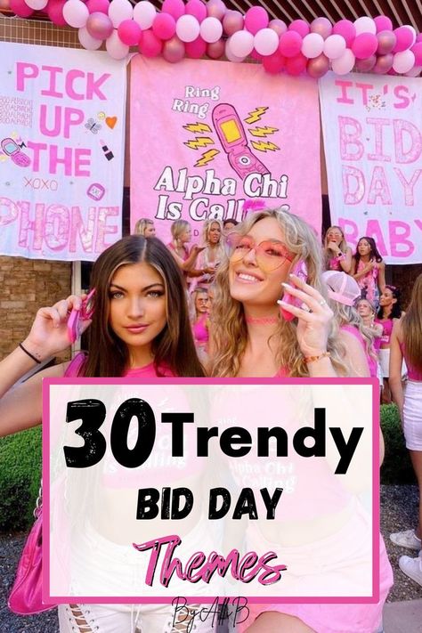 It’s the season of BID DAY THEMES! #sororitybidday Best Bid Day Themes, Sorority Dress Up Themes, Themes For Sorority Socials, Fun Bid Day Themes, 2023 Bid Day Themes, Recruitment Week Themes, 2000s Sorority Theme, Delta Zeta Bid Day Themes, Social Themes Sorority