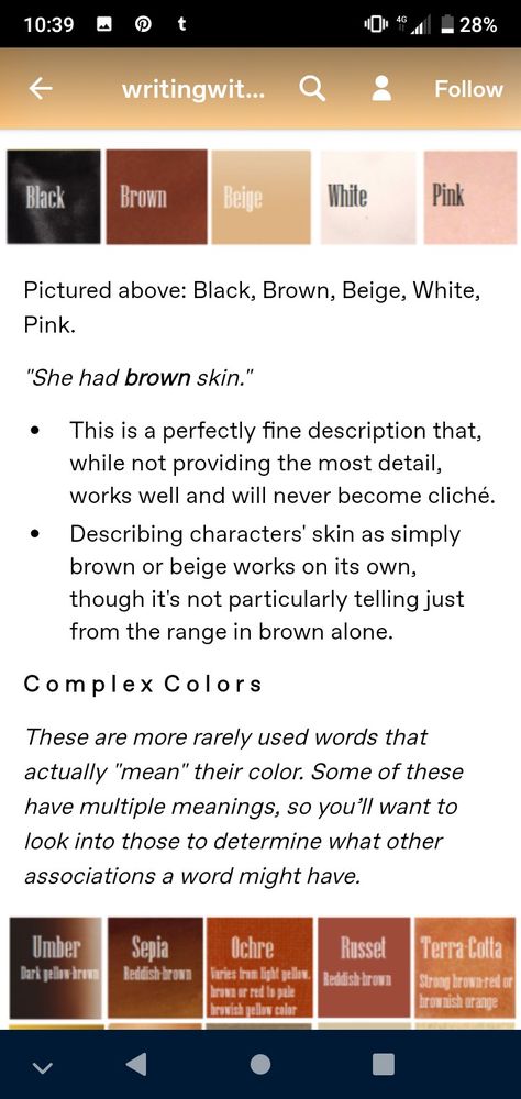 Words To Describe Skin Tone, How To Describe Skin Tones In Writing, Writing Skin Tones, Words To Describe Skin Color, How To Describe Dark Skin Tones Writing, Skin Color Description Writing, Describing Skin Tone Writing, Ways To Describe Skin Color, How To Describe Skin Color In Writing