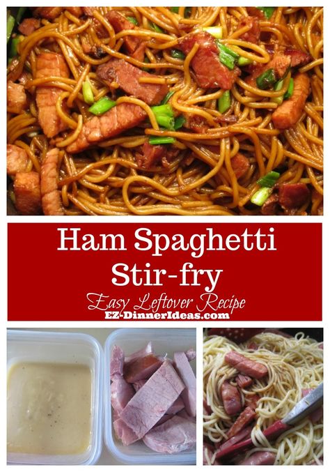 Ham Stir Fry Recipes, Ham Spaghetti, Ham And Cabbage, Fried Ham, Ham Dinner, Chuck Steak, Cabbage Stir Fry, Leftover Ham Recipes, Fusion Dishes