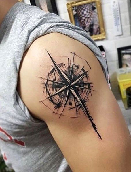 20 Cool Compass Tattoo Designs  Meaning  The Trend Spotter