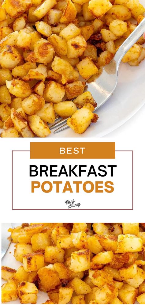 The Best Breakfast Potatoes, Homemade Homefries Potatoes, Breakfast Potatoes For A Crowd, Best Golden Potato Recipes, Best Breakfast Potatoes, How To Cook Breakfast Potatoes, Breakfast Potatoes Oven, Easy Breakfast Potatoes, Yukon Gold Breakfast Potatoes