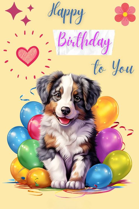 Ein herzlicher Geburtstagsgruß von einem treuen Hunde Freund! Dein lieber Hund wünscht dir alles Liebe zum Geburtstag und strahlt Freude und Liebe aus. 🎂🐶🎉 Alles Gute zum Gebrtstag / Happy Birthday 🐶❤️ Dog Birthday Wishes, Birthday Cartoon, Birthday Club, Very Cute Dogs, Happy Birthday Messages, Birthday Love, Birthday Gif, Birthday Messages, Birthday Woman