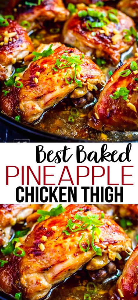 Chicken Thigh Recipes Pineapple, Pineapple Chicken Legs Recipe, Chicken Thigh Recipes With Pineapple, Grilled Boneless Chicken Thigh Recipes, Summer Chicken Thigh Recipes Bone In, Pineapple Marinade For Chicken, Chicken Thigh Recipes Marinade, Oven Baked Pineapple Chicken, Boneless Chicken Thigh Marinade