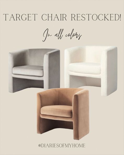 Vernon Upholstered Barrel Accent … curated on LTK Vernon Barrel Chair, Barrel Dining Room Chairs, Modern Organic Accent Chair, Barrel Chairs Living Room Ideas, Accent Chairs Target, Bachelorette House, Barrel Dining Chair, Target Chair, Barrel Accent Chair