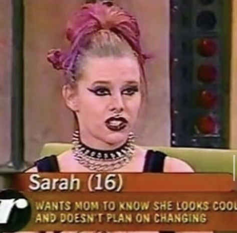 Ricki Lake, Jenny Jones, Emo Teen, Lauren German, Teen Tv, Riot Grrrl, Who Runs The World, Punk Girl, Goth Makeup