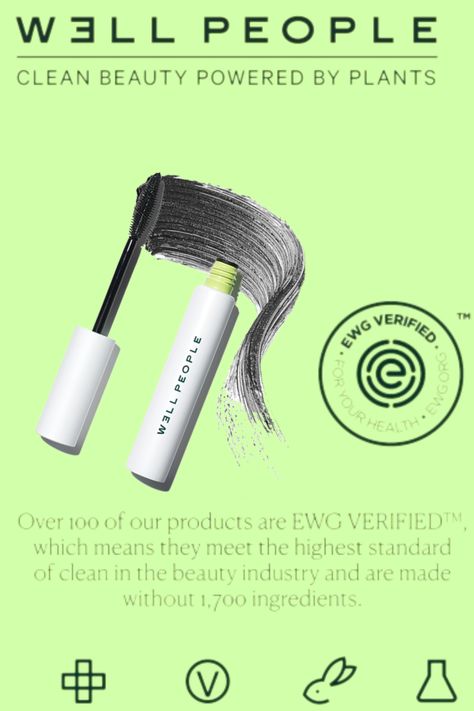 W3LL PEOPLE Expressionist Pro Mascara Long-wear, Defining & Lengthening Mascara for Fuller-Looking Lashes, Rich Color, Vegan & Cruelty-free **The long-wear formula is now powered by plant-based ingredients like Vitamin E, Cellulose Plant Fiber, and Sunflower Seed Oil to nourish and condition lashes from root to tip. **Clean Beauty Powered By Plants.​ This skincare product is dermatologist-developed, vegan, and cruelty-free. Well People is both PETA Cruelty Free and Leaping Bunny certified. Lengthening Mascara, Plant Fibres, Beauty Industry, Seed Oil, Clean Beauty, Vitamin E, Cruelty Free, Plant Based, Rich Color