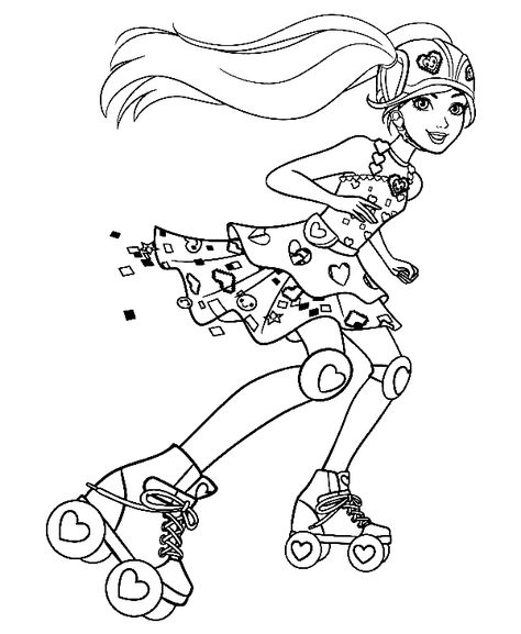 Cute Barbie Rollerblading Coloring Page Fathers Day Coloring Page, Free Barbie, Barbie Printables, Barbie Coloring, Barbie Coloring Pages, Mermaid Coloring Pages, Cat Coloring Page, Cute Coloring Pages, Free Printable Coloring