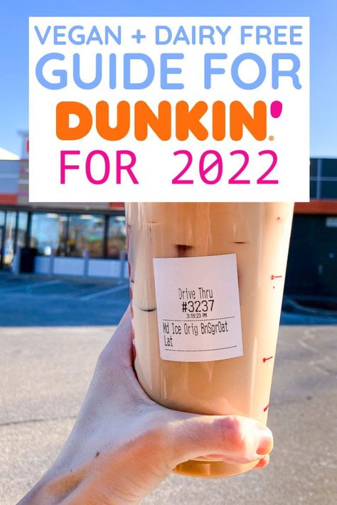 Over the past few years, Dunkin' Donuts vegan options have really expanded! Finding delicious dairy free Dunkin' Donuts drinks is possible if you just know how to order! Keep reading to find out more about Dunkin' Donuts vegan drinks and foods and how to order them appropriately if you have a dairy allergy. #vegan #dunkin #dairyfree Best Dunkin Donuts Drinks, Dunkin Donuts Iced Coffee Orders, Duncan Donuts, Allergy Friendly Desserts, Dunkin Donuts Iced Coffee, Dairy Free Coffee, Dairy Allergy, Healthy Donuts, Vegan Guide