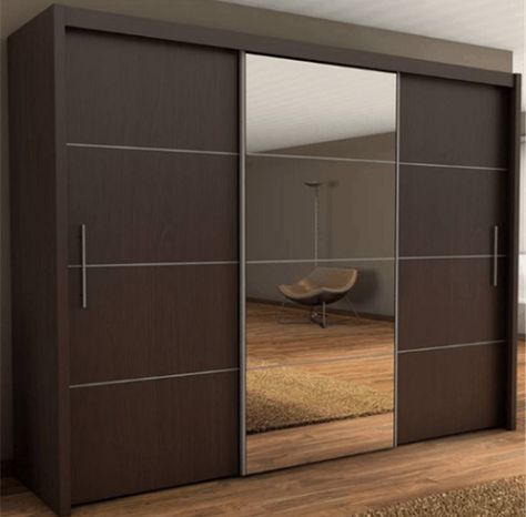 Mirrored Closet Doors, Sliding Wardrobe Designs, Mirrored Closet, 3 Door Sliding Wardrobe, Sliding Door Wardrobe Designs, Wardrobe Design Modern, Bedroom Wardrobe Design, Bedroom Furniture Layout, Modern Cupboard Design