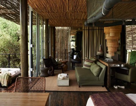 8 Safari Lodges in Africa or How to Wake Up in Wonderland - Tourism on the Edge African Safari Lodge Interior Design, Lodge Kitchen Ideas, Safari Lodge Interior, Lodge Interior Design, African Safari Lodge, Dinner In The Sky, African Lodges, Lodge Kitchen, Space Hotel