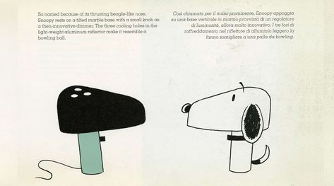 L’ironia dei fratelli Castiglioni nella lampada Snoopyelledecoritalia Flos Snoopy Lamp, Snoopy Light, Snoopy Lamp, Flos Snoopy, Snoopy Table, A Cartoon Character, Achille Castiglioni, Still Life Images, Sketch Ideas