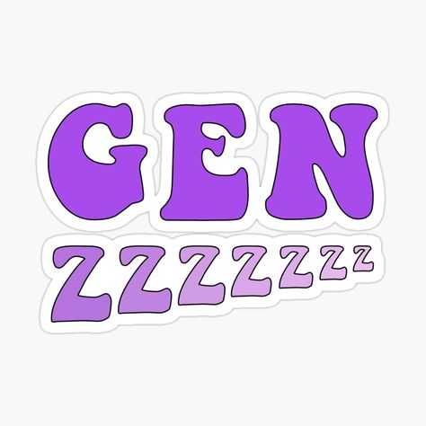 Get my art printed on awesome products. Support me at Redbubble #RBandME: https://www.redbubble.com/i/sticker/Sleepy-Gen-Z-Purple-by-macylossau/70542090.EJUG5?asc=u Gen Z Aesthetic, Z Aesthetic, Gen Z, Aesthetic Colors, Gold Star, Aesthetic Stickers, Glossier Stickers, Transparent Stickers, Gold Stars