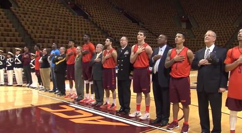 To prepare his team for the season, Virginia Tech coach Buzz Williams covers a multitude of topics with his players. Most of his teachings are basketball-related, but not all of them. Virginia Tech Basketball, Standing At Attention, Showing Respect, Football Playoffs, Military Honor, Star Spangled Banner, Basketball Coach, Military Heroes, Virginia Tech