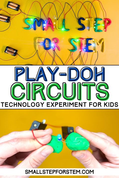 Building a conductive dough circuit will not only ignite your child's imagination but also help them grasp fundamental concepts of electricity and circuits. You only need a few supplies to build a simple circuit today, so grab them and let's get going! Technology Kids, Circuit Projects For Kids, Electricity Activities For Preschool, Technology Activities For Kids, Electric Circuit Projects Kids, Invention Ideas For Kids, Circuits For Kids, Kids Activities Indoor, Electricity Projects For Kids