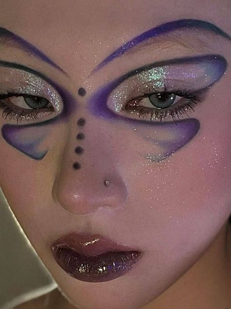 Funky Makeup, Mekap Mata, Drag Make-up, Graphic Makeup, Rave Makeup, Swag Makeup, Purple Makeup, Smink Inspiration, Ethereal Makeup