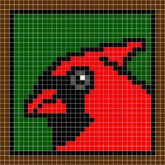 Stitch a Cardinal! Crochet Cardinal, Crochet Shoe, Old Grandma, Graph Patterns, Beads Designs, Pixel Crochet, Plastic Canvas Christmas, Pixel Pattern, Crochet Tapestry