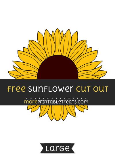 Free Sunflower Cut Out - Large size printable Sunflower Patterns Free Printable, Sunflower Banner Printable Free, Printable Sunflower Prints, Printable Sunflower Template, Sunflower Stencil Printable, Sunflower Pattern Free Printable, Sunflower Template Free Printable, Sunflower Bulletin Board Ideas, Sunflower Things