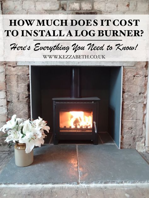 How Much Does It Cost To Install A Wood Burning Stove? Install Fireplace Wood Burning, Install Wood Burning Stove, Wood Burning Stove Inside Fireplace, How To Install A Wood Burning Stove, Installing A Wood Burning Stove, Wood Burning Stove Fireplace, Wood Burning Stoves Uk, Cover Wood Paneling, Woodburning Stove Fireplace