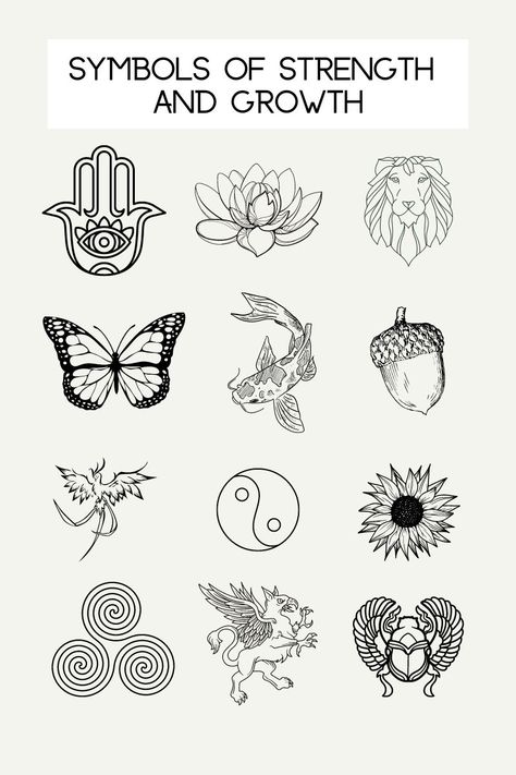 16 Symbols of Strength & Growth: A Thousand Lights Symbols That Mean Growth, Things That Symbolize Growth, Self Growth Symbols, One Day At A Time Symbol, Tattoo That Symbolizes Growth, Kindness Tattoo Symbols, Tattoos To Symbolize Strength, Things That Symbolize Strength, Feminine Symbols Of Strength