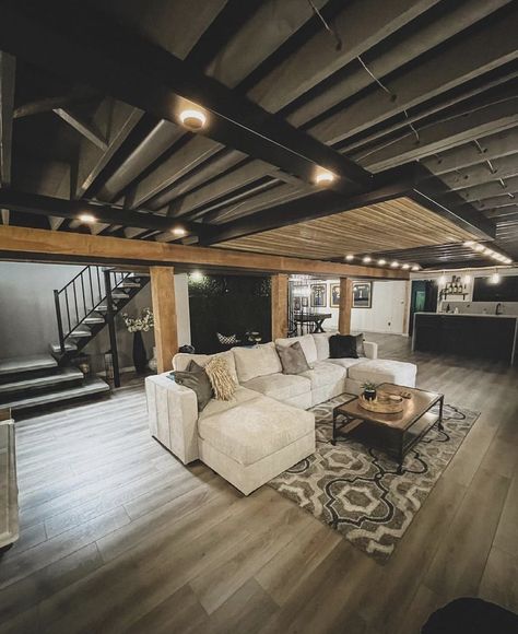 Cheap Basement Remodel, Small Basement Remodel, Basement Remodel Diy, Basement Inspiration, Basement Living Rooms, Basement Apartment, Basement House, Basement Makeover, Basement Bedrooms