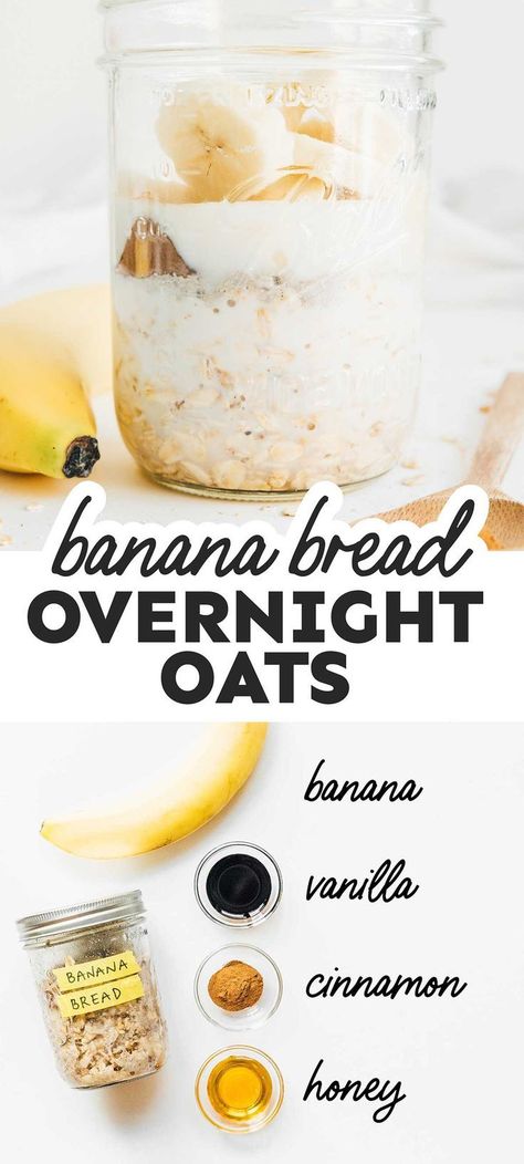 Overnight Oats With Calorie Count, Summer Overnight Oats, Caramel Overnight Oats, Overnight Oats With Banana, Breastfeeding Recipes, Overnight Oats Recipe Easy, Hamburger Gravy, Night Oats, Oat Breakfast