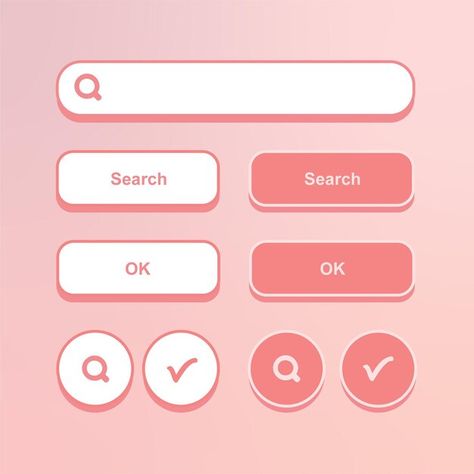 Search and check button vector pack | Premium Vector #Freepik #vector #button Buttons For Website, Button Website, Ui Buttons, Web Design Projects, Event Hosting, Ui Elements, Button Design, Ui Ux Design, Interactive Design