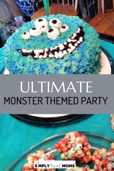 Check out all these ideas and recipes we used to celebrate our Monster Themed Party and plan your own Ultimate Monster Themed Party for a birthday or Halloween this year! Monster Themed Food, Monster Mash Birthday Party, Monster Theme Birthday Party, Monster Mash Halloween Party, Monster Mash Party, Drink Games, Monster Birthday Party, Monster Birthday Parties, Monster Cake