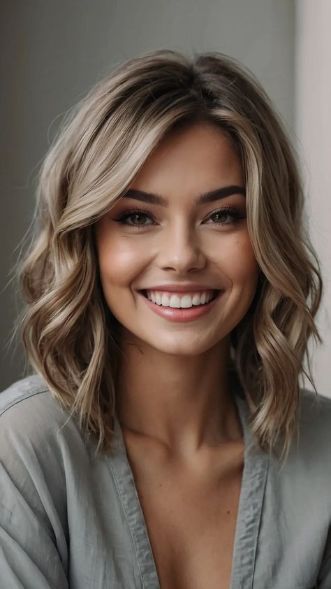 From Blah to Wow: 15 Must-Try Mid-Length Bobs for Every Hair Type** ** - pulsepathlife.com Shoulder Length Hair Ideas, Mid Length Bob, Dark Blonde Bobs, Brown Bob Hair, Different Haircuts, Medium Length Blonde Hair, Layers Bangs, Hairstyles For Brunettes, Medium Length Blonde