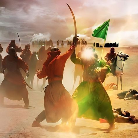 The Day Of Ashura, Green Screen Effects Videos Design, Day Of Ashura, Animation Characters Tattoo, Battle Of Karbala, Hussain Karbala, Calligraphy Background, Ibn Ali, Arabic Calligraphy Design