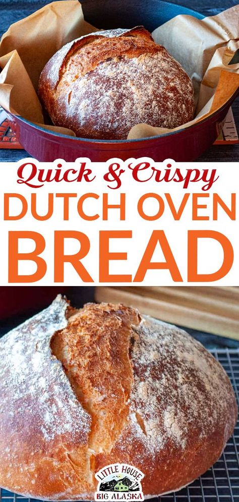 Crusty French Bread Recipe, Oven Bread, Dutch Oven Bread, French Bread Recipe, Knead Bread Recipe, Artisan Bread Recipes, Rustic Bread, Dutch Oven Recipes, No Knead Bread