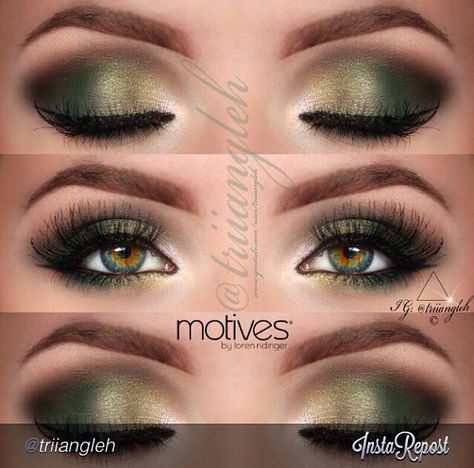 Ways-to-Get-Smoky-Eyes-With-Makeup Top 10 Simple Smokey Eye Makeup Tutorials for Green Eyes Hazel Green Eyes, Green Smokey Eye, Hazel Eye Makeup, Makeup For Hazel Eyes, Smokey Eye Makeup Tutorial, Best Eyeshadow, Smink Inspiration, Green Makeup, Makijaż Smokey Eye