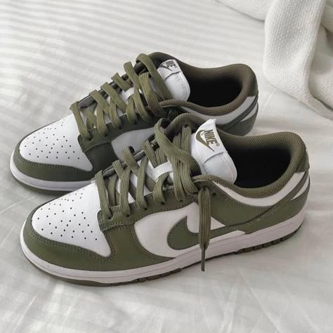 Dunk Low, Nike Dunk, Nike, Sneakers, Green, White