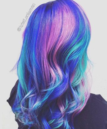 Galaxy Hair Color, Space Hair, Hair Dyed, Galaxy Hair, Rainbow Hair Color, Latest Hair Color, Root Touch Up, Beautiful Hair Color, Bright Hair