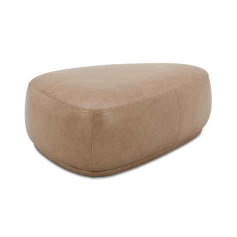 Pebble 44" Rounded Triangle Cocktail Ottoman - Bed Bath & Beyond - 39613828 Storage Cube Ottoman, Wood Ottoman, Knitted Pouf, Accent Ottoman, Jennifer Taylor, Cube Ottoman, Ottoman Bed, Cocktail Ottoman, Brown Top