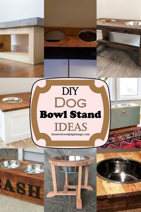 23 DIY Dog Bowl Stand Ideas Diy Elevated Dog Bowls With Storage, Raised Pet Bowls, Diy Dog Bowl, Diy Elevated Dog Bowls, Wooden Dog Bowl Stand, Diy Dog Bowl Stand, Elevated Dog Bowls Diy, Raised Dog Bowls Diy, Dog Bowl Stand Diy