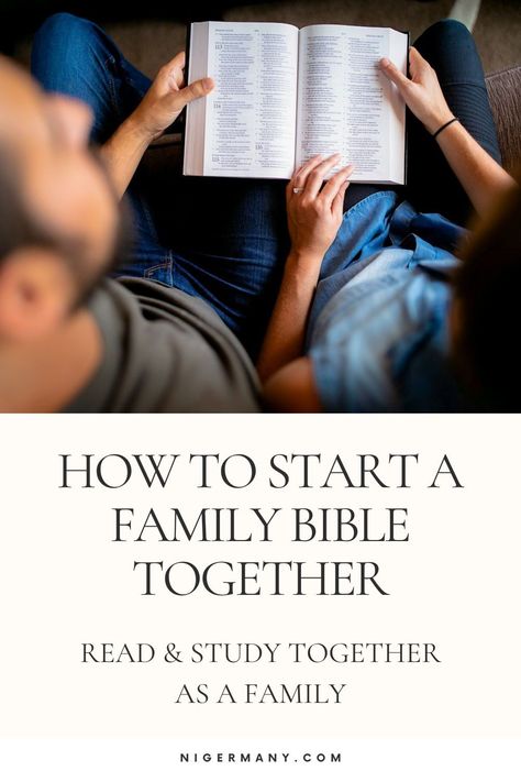 Discover practical tips and ideas for starting a family bible time and reading the bible together as a family. Small Group Bible Studies, Family Bible Study, Starting A Family, Bible Studies For Beginners, Family Bible, Start A Family, Reading The Bible, Raising Godly Children, Bible Study Plans