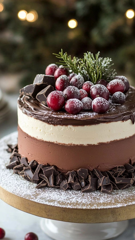 Double Chocolate Mousse Cake - Valerie Recipes Brownie Mousse Cake, Chocolate Valentines Cake, Double Chocolate Mousse, Winter Sweets, Fluffy Chocolate Cake, Dark Chocolate Mousse, Mousse Cakes, White Chocolate Mousse, Light Cakes