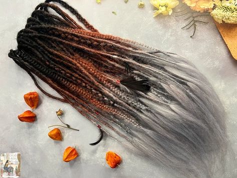 HyggeDreads - Etsy Braid In Synthetic Hair, Fake Dreads Styles For Women, Celtic Braids, Braids Fishtail, Hair Dreads, Dreadlocks Girl, Dreadlocks Braids, Faux Dreads, Natural Dreadlocks