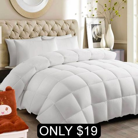 $19.xx Comforter Queen Size All Season Soft Down Alternative Comforter Lightweight & Breathable! Clip 50% coupon! Link to purchase is located in my bio/profile @lovegooddeals Oversized King Comforter, Fluffy Comforter, Bed Comforter, Feather Bed, King Size Comforters, Down Alternative Comforter, Down Comforters, Twin Comforter, Quilted Duvet