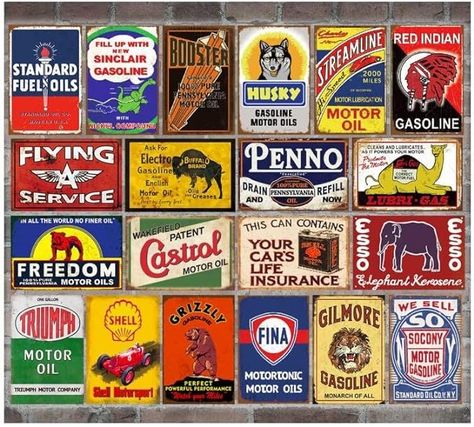 Amazon.com: Reproduction Vintage Tin Sign Bundle, Gas Oil Car Pinup Metal Signs, Retro Nostalgic Decor for Bar Man Cave Diner Garage, 8x12 inches (20 pcs bundle) : Home & Kitchen Mobil Oil, Film Life, Garage Signs, Vintage Tin Signs, Cave Decor, Retro Wall Decor, Man Cave Bar, Man Cave Garage, Man Cave Decor