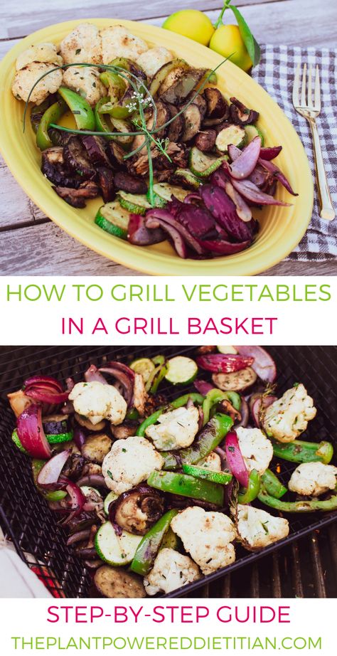 How to Grill Vegetables in a Grill Basket (Vegan) | Grilling veggies is a great way to unlock delicious flavors. Check out these tips on how to do with right on the #grill. #vegan #veganfood #veganlife #blog #healthy #healthyfood #vegetarian #veganrecipe #healthyrecipe Grill Kabobs, How To Grill Vegetables, Grilling Veggies, Grill Vegetables, Grilling Kabobs, Mixed Grill, Grill Basket, Vegan Grilling, Healthy Grilling