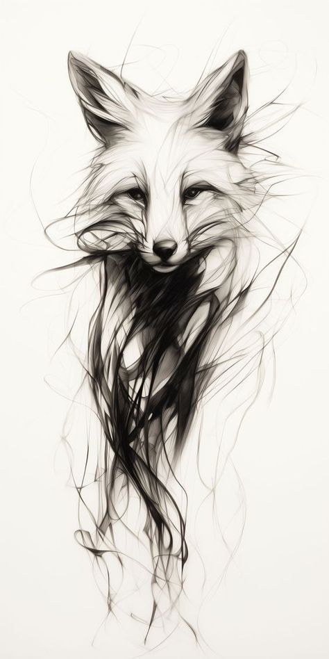 Gothic Fox Tattoo, Dark Fox Tattoo, Fox Drawing Tattoo, Fox Tattoo Sketch, Spirit Animal Tattoo, Red Fox Tattoos, Shoulder Cap Tattoo, Fox Tattoo Design, Native American Tattoo