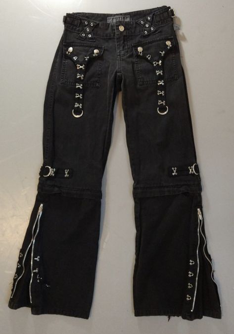 Punk Rock Outfits Concert, Mall Goth Pants, Mallgoth Outfits, Trip Pants, Alternative Pants, Tripp Nyc Pants, Goth Pants, Zipper Pants, Altering Clothes