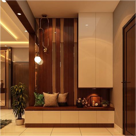 Foyer Area In Living Room, Foyer Shoe Rack Design Modern Luxury, Foyer Unit Design Modern, Entry Foyer Design Modern, Entry Foyer Design Ideas, Luxury Entry Foyer Design, Foyer Area Design Entrance Modern, Foyer Area Wall Design, Foyer Area Design Entrance Luxury