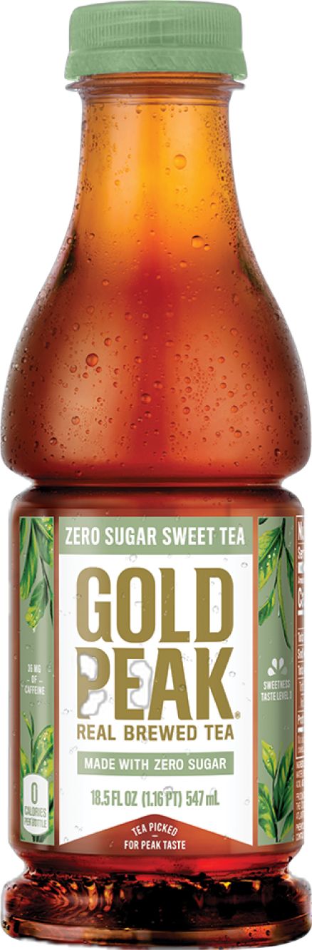 Gold Peak Sweet Tea, Black Iced Tea, Zero Calorie Drinks, Iced Tea Drinks, Black Tea Leaves, Gold Peak Tea, Beverage Packaging, Brewing Tea, Sweet Tea