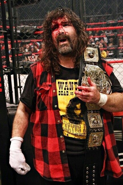 Mick Foley TNA World Heavyweight Champion Tna Impact Wrestling, Wwf Superstars, Mick Foley, Wrestling Posters, Watch Wrestling, Tna Impact, Professional Wrestlers, Wwe Tna, Wrestling Stars