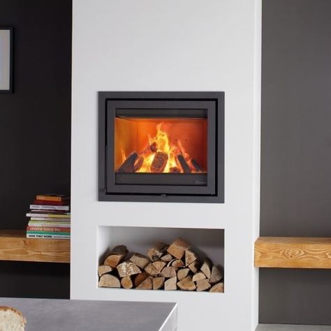 Inset Stoves, Wall Fires, Contemporary Fireplace, Contemporary Office, Wood Burning Fires, Log Burner, Home Fireplace, Wood Burner, Modern Fireplace