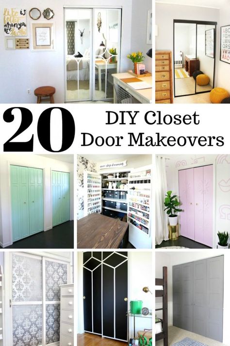 20 DIY Closet Door Makeovers // DivineLifestyle.com // #bedroom #space #idea #closetdoor #makeover #bathroom #home #office #decor #design #wall #organization #furniture #kitchen #bathroomideas #house #organize #shelves bathroom ideas #organizing #paint Closet Door Ideas Diy, Organize Shelves, Diy Closet Door, Closet Door Ideas, Room Decoration Diy, Twins Nursery, Diy Closet Doors, Ny Apartment, Makeover Bathroom